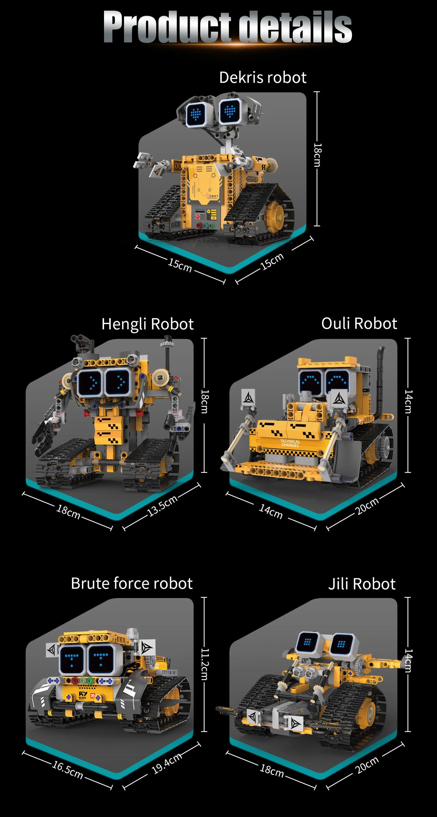 Robot Trasformabile 5 In 1 Con Display Digitale Telecomandato Per Bambini Regalo Ideale