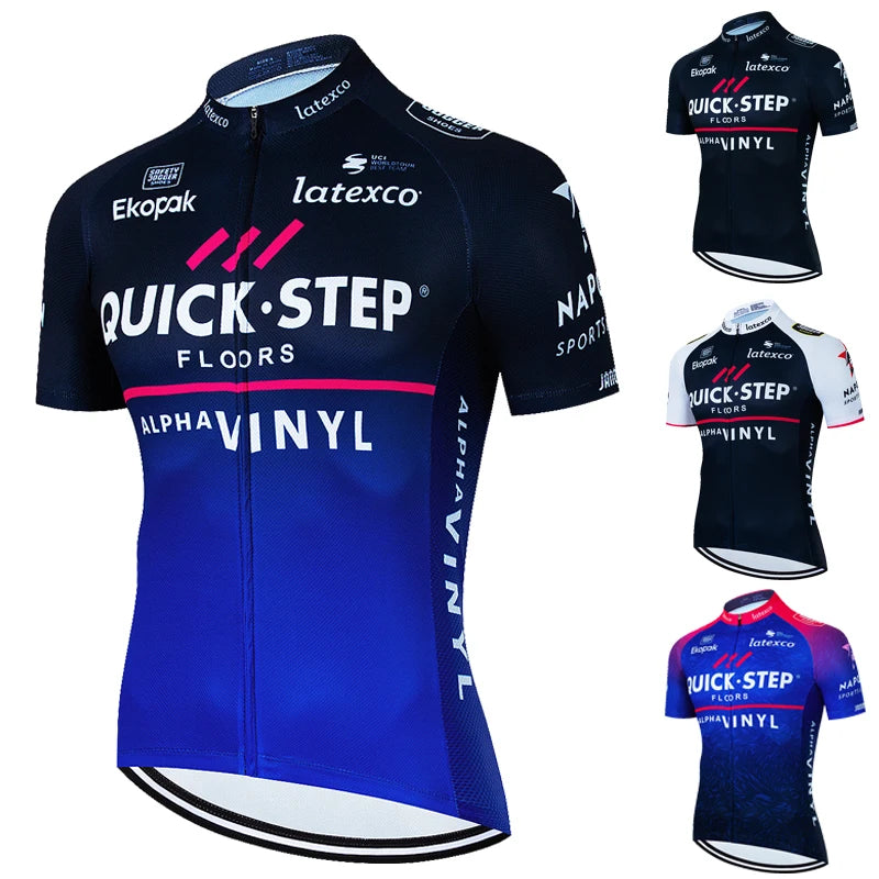 Maglia Ciclismo A Manica Corta Quick Step 2025 Uomo Racing Estiva Per Bicicletta