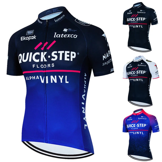 Maglia Ciclismo A Manica Corta Quick Step 2025 Uomo Racing Estiva Per Bicicletta