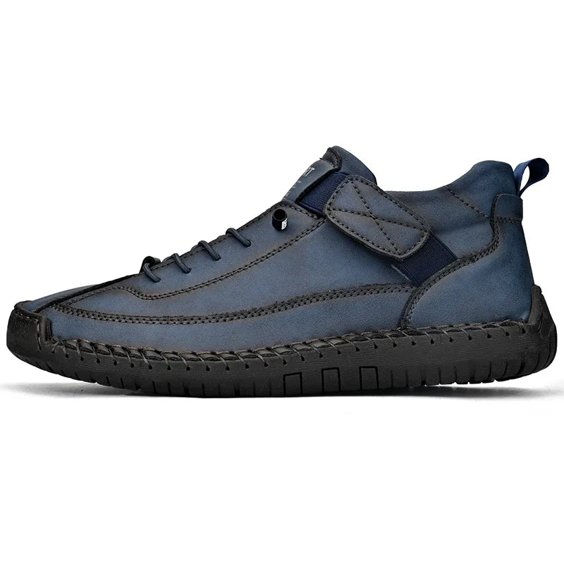 Scarpe In Pelle Cucite A Mano Uomo Scarpe Casual Da Passeggio Antiscivolo Leggere Esterno Taglia 47 48 Mocassini Slip On