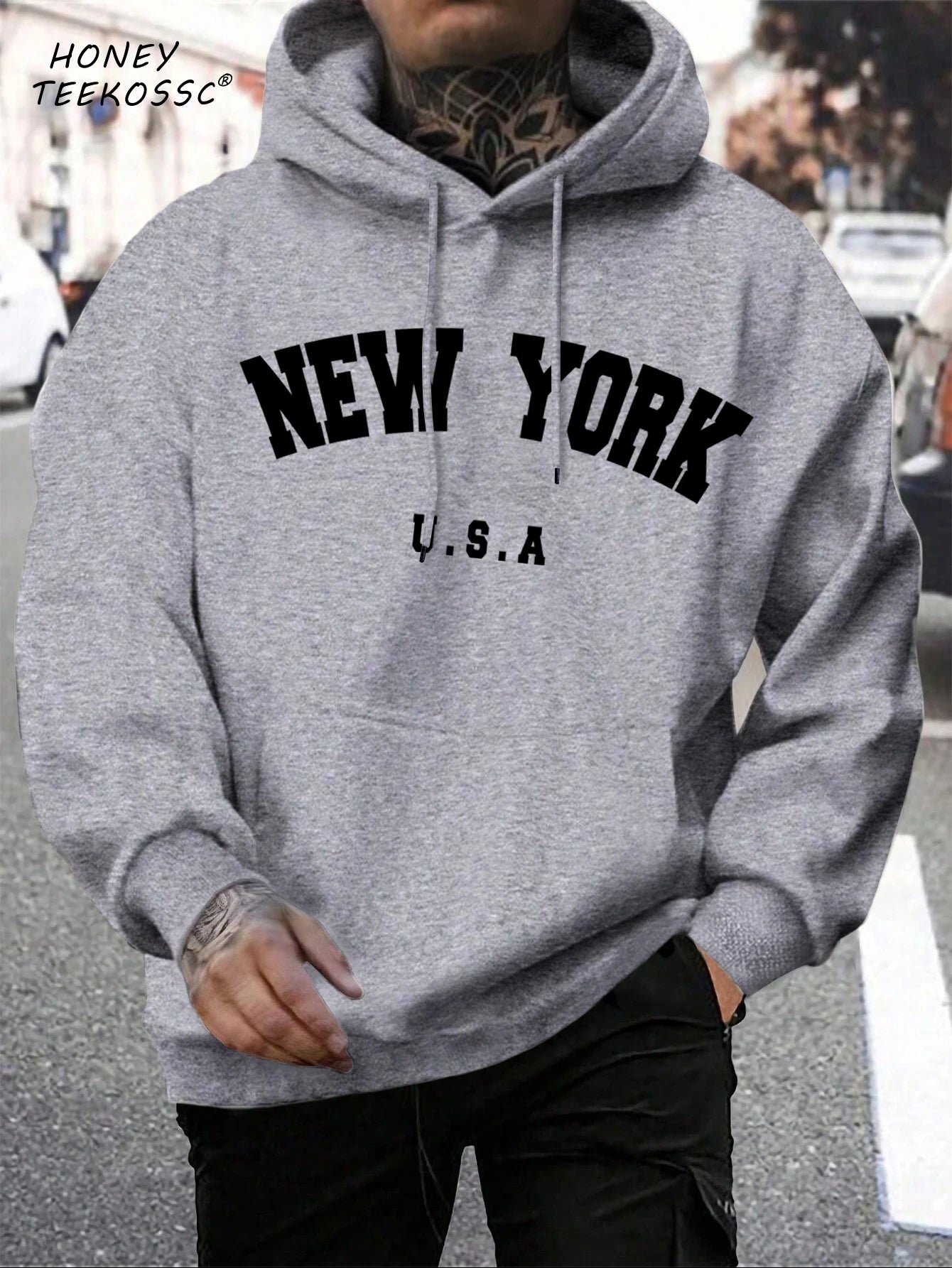 Brooklyn Est 1998 New York Stampa Felpe da uomo Harajuku Felpa con cappuccio girocollo Moda Felpa con cappuccio oversize Autunno Comodo tuta