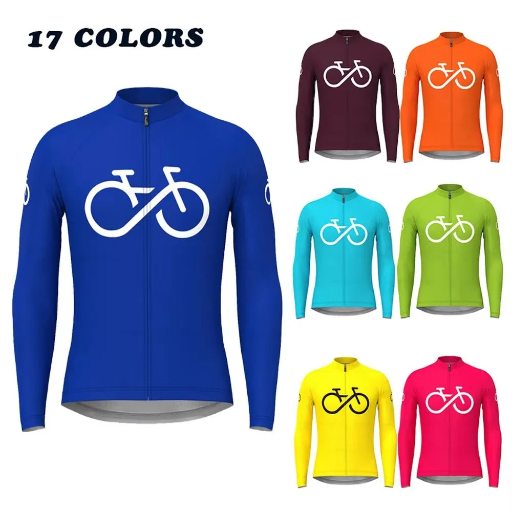 Maglia Da Ciclismo A Maniche Lunghe Uomo Traspirante MTB Mountain Bike 2025 Primavera Autunno Triathlon