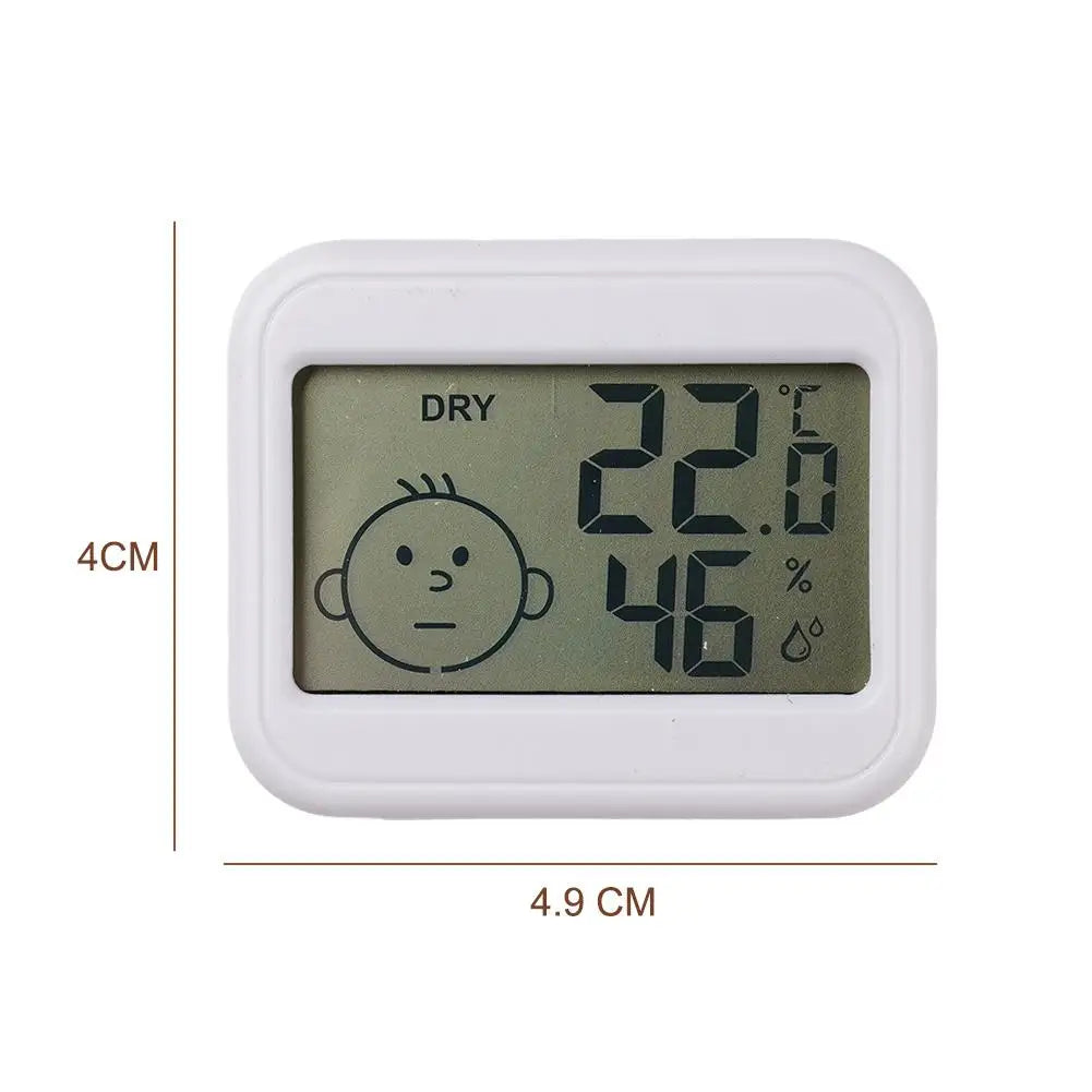 Mini Termometro Digitale LCD Igrometro Orologio Elettronico Misuratore Umidità e Temperatura