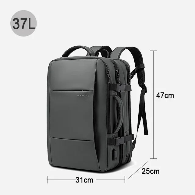 Zaino Espandibile BANGE Da Uomo Per Laptop 17,3 Pollici Impermeabile Grande Capacità Per Viaggio E Escursionismo
