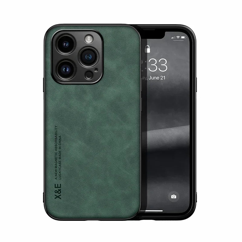 Custodia Protettiva Di Lusso Per iPhone 7 8 11 Pro Max Plus Mini 12 13 14 15 16 16e 17 Con Supporto Auto Magnetico