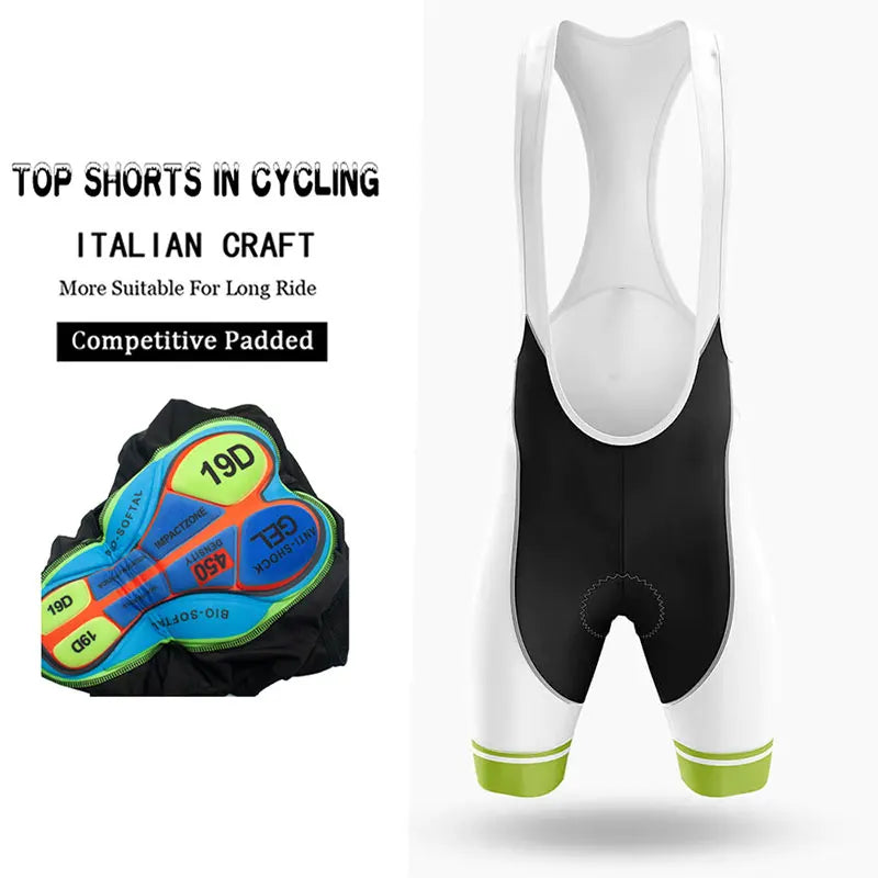 Pantaloncini con Bretelle da Ciclismo Estivi da Uomo Traspiranti con Gel Pad 19D per Mountain Bike