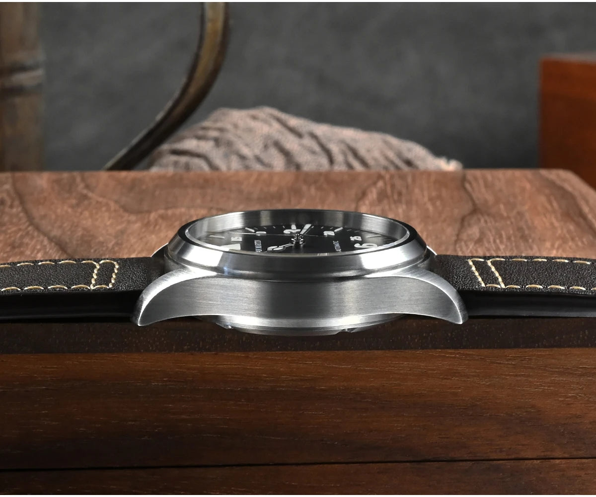 Orologio Da Pilota Da Uomo San Martin 37mm Meccanico Automatico 100m Impermeabile Stile Militari BGW 9