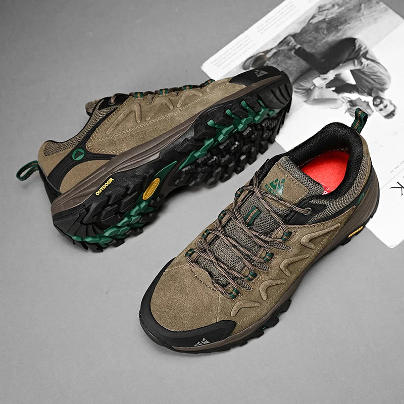 Hikeup Scarpe Da Uomo In Pelle Impermeabili Da Lavoro Invernali Antiscivolo Lusso Moda Stivali Da Uomo