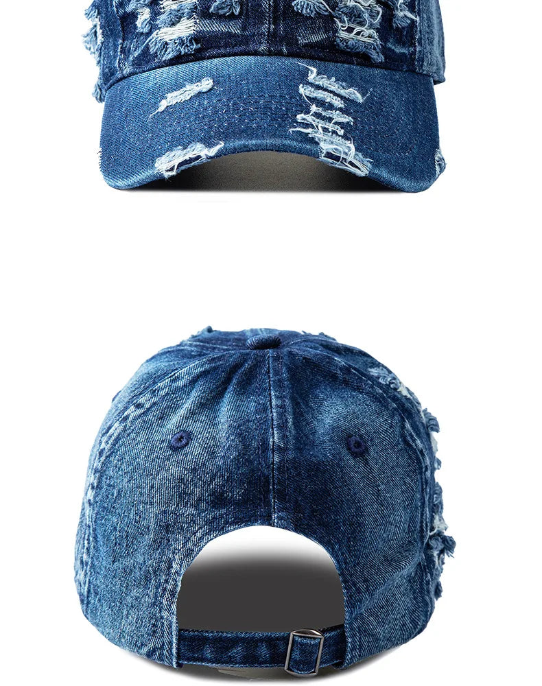 Berretto Da Baseball Denim Lavato Unisex Snapback Traspirante Con Protezione Solare Vintage Primavera Estate