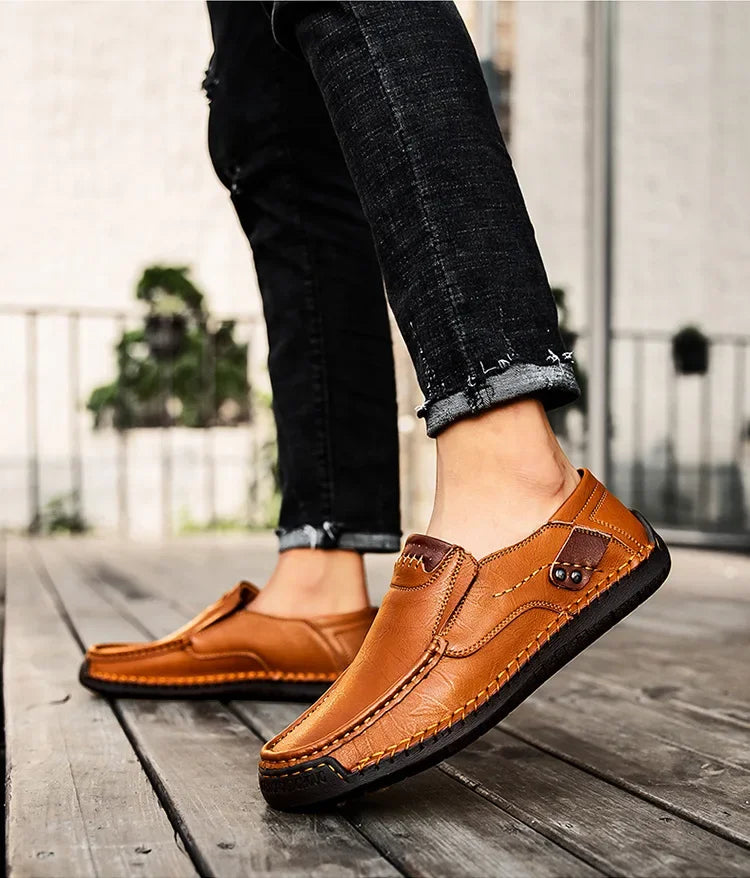 Mocassini Da Uomo Slip Traspiranti Scarpe Da Guida In Vera Pelle Fatte A Mano Eleganti Casual