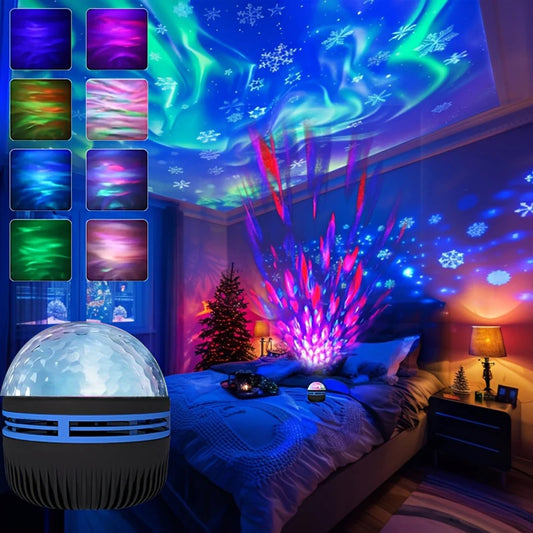 Proiettore Atmosfera LED Con 7 Modalità Rotazione Stellata USB E Telecomando Per Decorazione Della Camera Da Letto