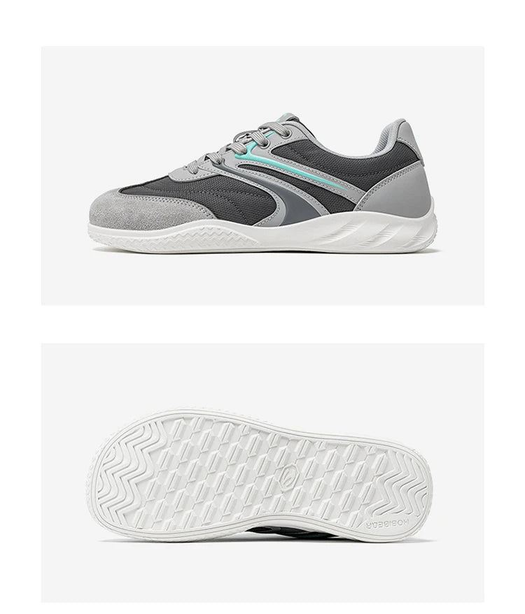 Hobibear Scarpe Minimaliste In Pelle Sintetica A Calzata Larga Sneakers Retro Allacciate Per Uomo E Donna Traspiranti