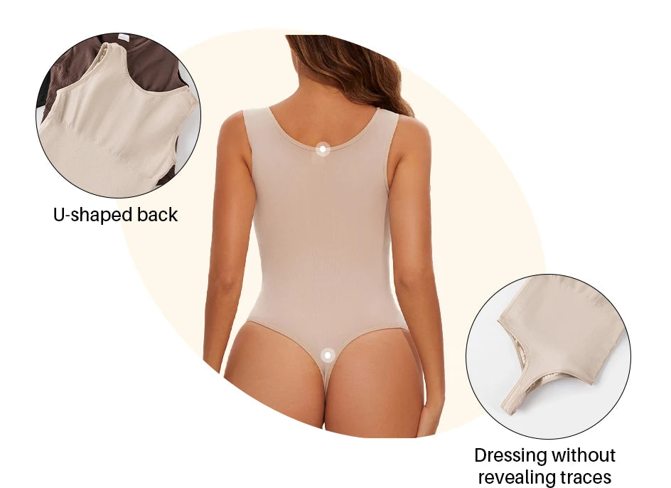 Body modellante senza cuciture per donna Body Shaper Perizoma modellante per il corpo Scolpire il seno Dimagrante Spalline larghe Shaper Nuovo