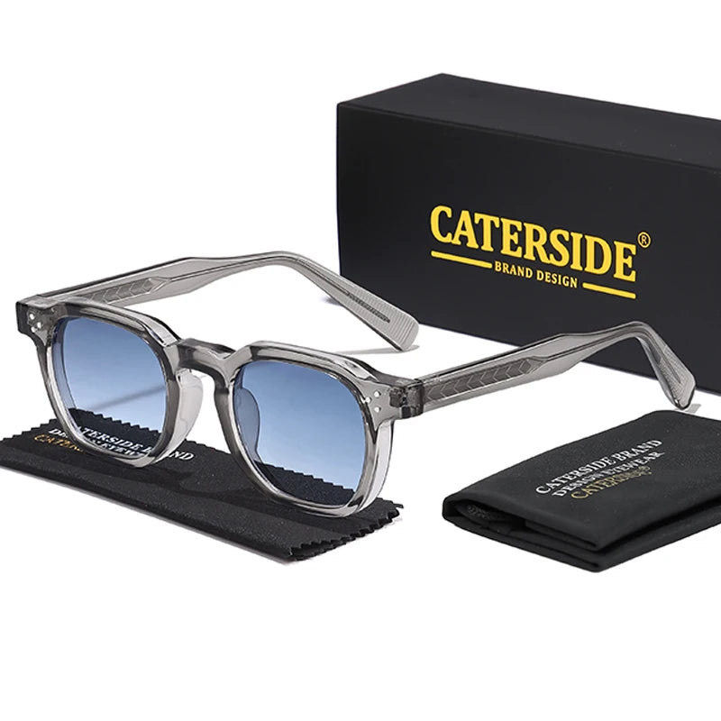 CaterSide Occhiali Da Sole Punk Unisex Con Montatura Quadrata Design Personalizzato Per Viaggi E Feste