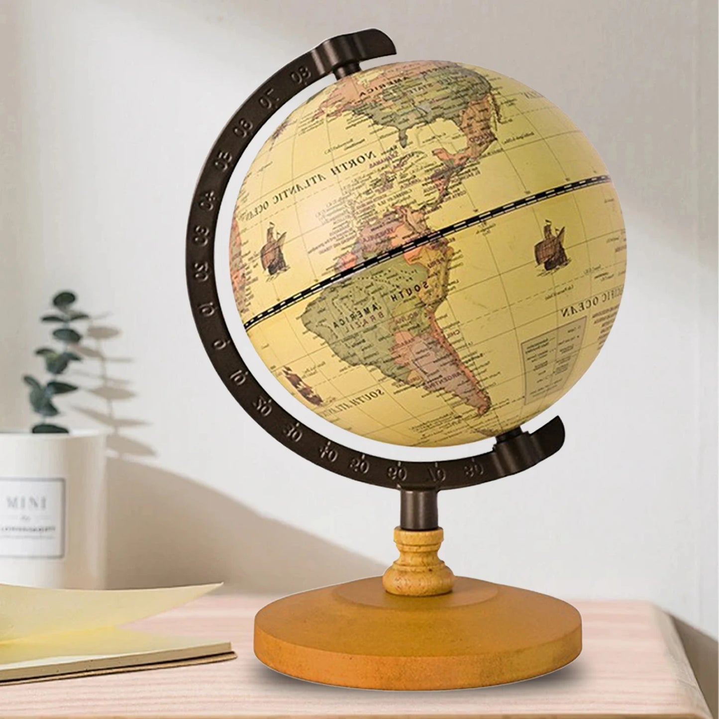 Mondo Inglese Rotante A 360 Gradi Globo Geografia Sussidi Didattici Per Scrivania Decorazione Casa