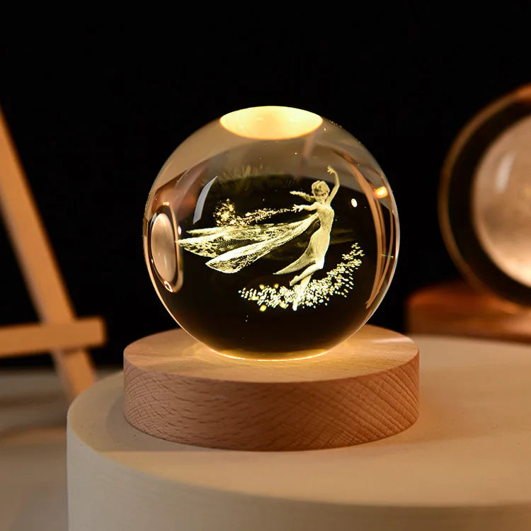 Sfera Di Cristallo 3D Del Sistema Solare Incisa Al Laser Globo Astronomia Regalo E Decorazione Per Casa