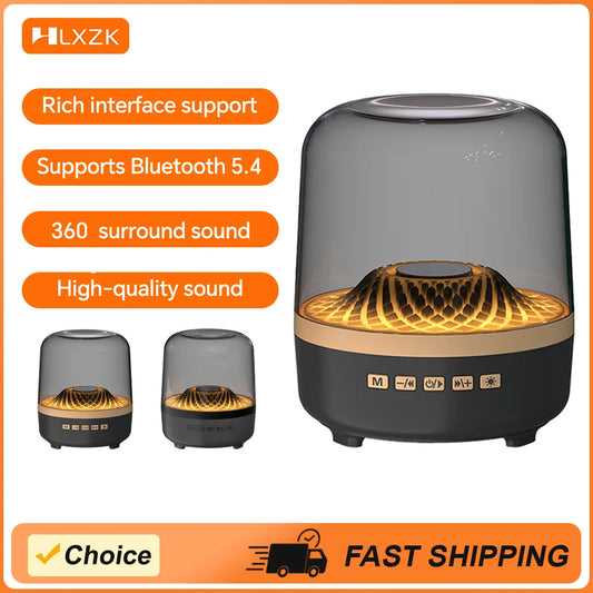 Soundbar wireless portatile Bluetooth 5.3 Altoparlante Home Theater Subwoofer Lampada respiratoria acustica Hi-Fi per Android IOS