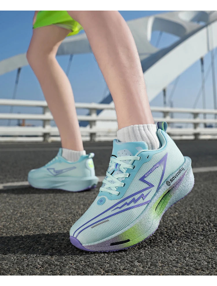 Scarpe Da Corsa Carbon Board Specialità Maratona Uomo Donna Traspiranti Leggere Antiscivolo Sneakers