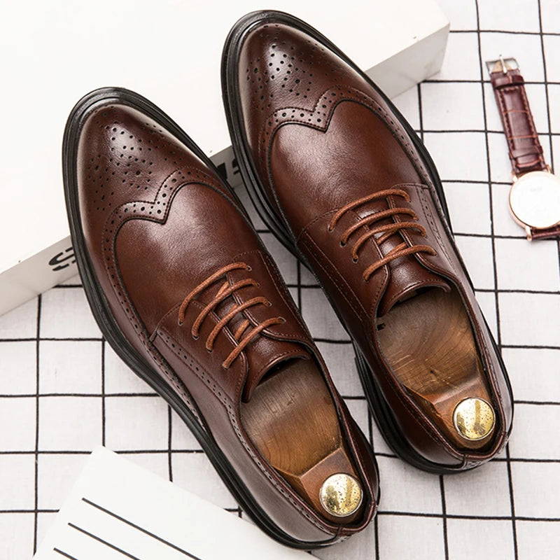 Scarpe Brogue In Pelle Di Alta Qualità Uomo Classiche E Eleganti Da Ufficio E Da Sposa
