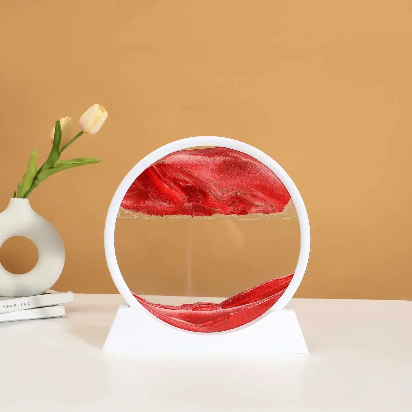 Clessidra Liquida 3D Arte Sabbia In Movimento In Vetro Regalo Originale Decorazione Per Casa E Ufficio