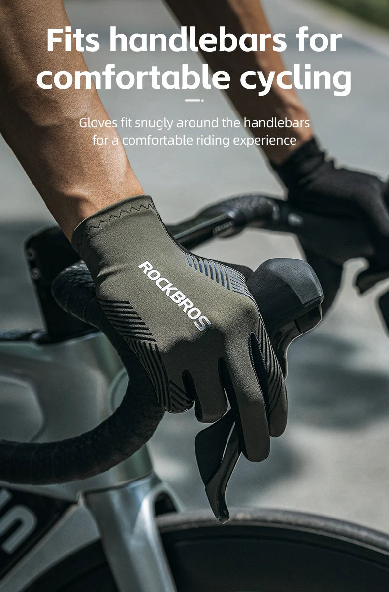 Guanti da Ciclismo RockBros Estivi Traspiranti Antiscivolo Touchscreen per MTB Bici da Strada Corsa Fitness Palestra