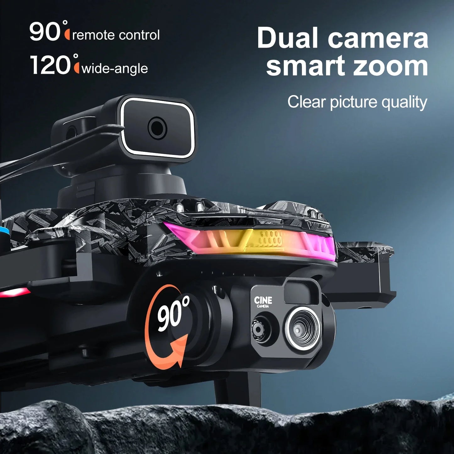 Drone Professionale 4K S160 Con Doppia Fotocamera FPV WIFI Evitamento Ostacoli Controllo Remoto RC
