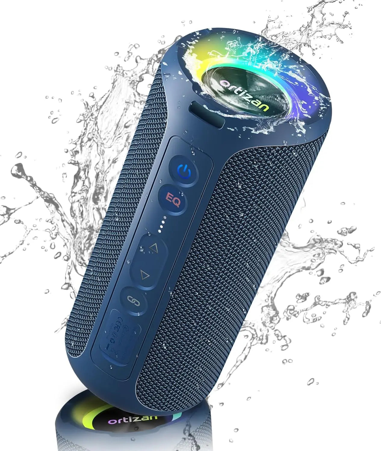 Ortizan X8 Pro Altoparlante Bluetooth Portatile 40 W Suono Stereo Impermeabile IPX7 Bassi Deep Luci RGB 30 Ore 3 EQ