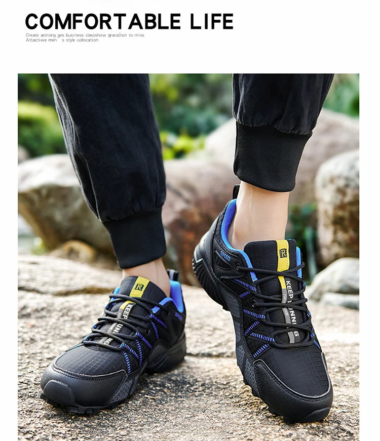 Scarpe sportive da trekking da uomo Stivali da allenamento per escursionismo impermeabili all'aperto Scarpe tattiche da caccia comode e resistenti all'usura da uomo