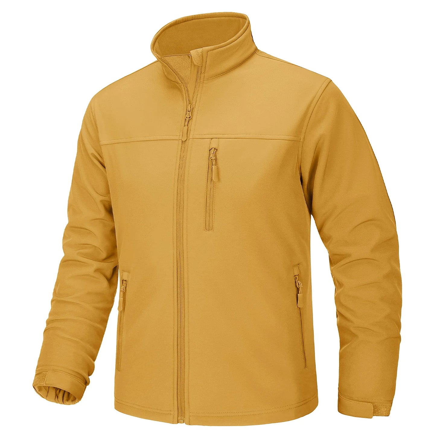 TACVASEN fodera in pile impermeabile giacca a vento giacche da lavoro invernali da uomo tasca con cerniera cappotti Casual capispalla con Zip intera top