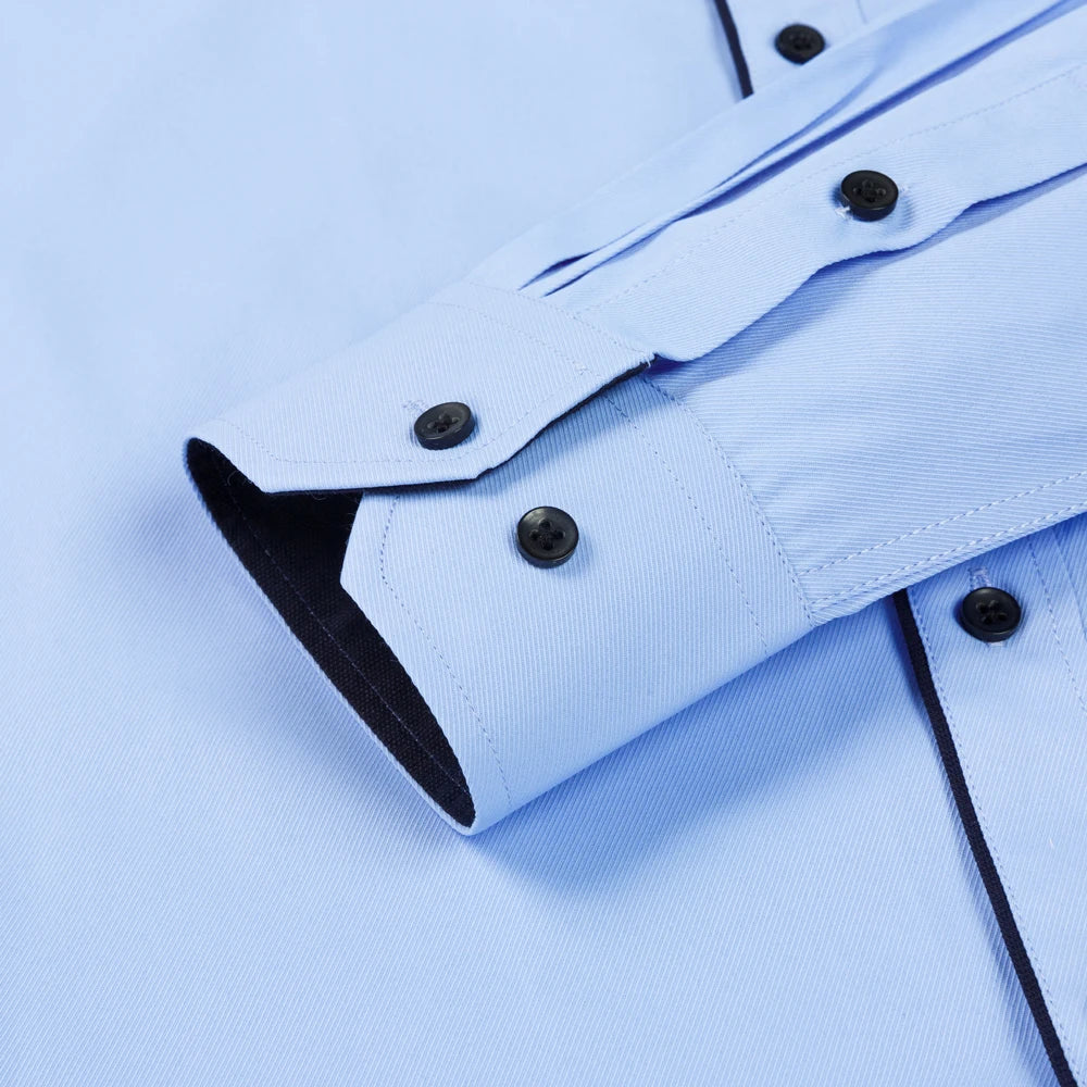 Camicie Da Uomo Eleganti Payel Semi Formale A Maniche Lunghe Con Abbottonatura E Cuciture A Contrasto