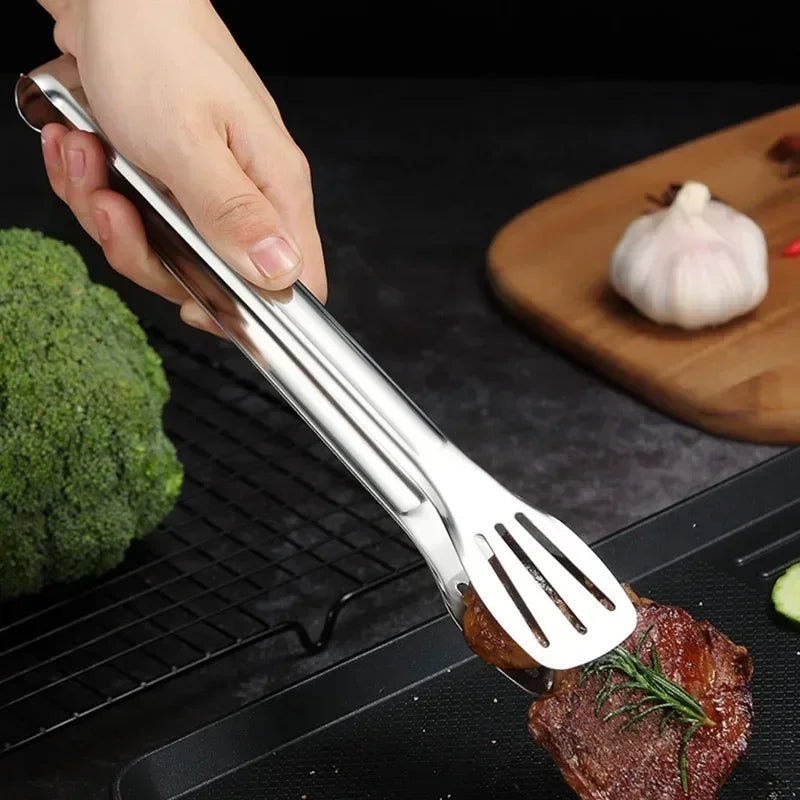 Pinze Per Alimenti In Acciaio Inossidabile 304 Barbecue Antiscivolo Per Cucina Clip Griglia Pesce Bistecca Pane