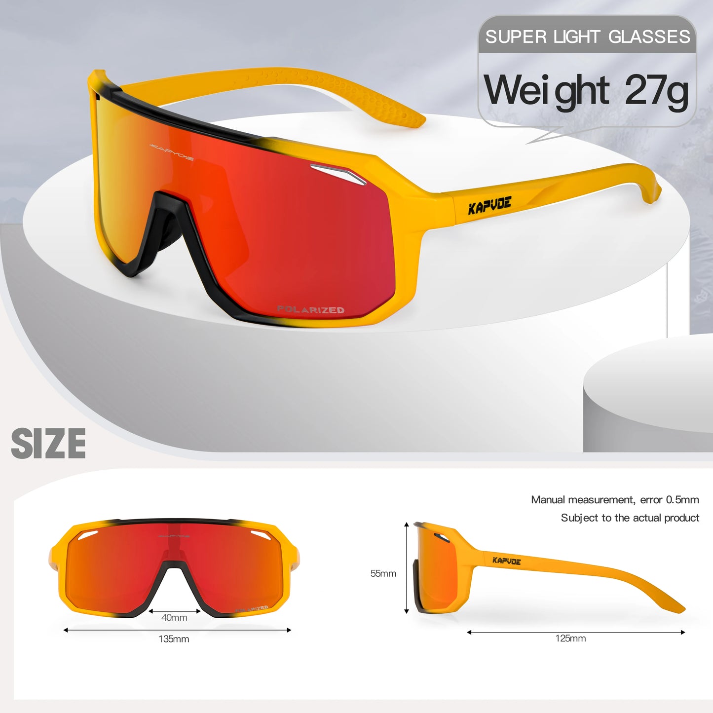 Occhiali Da Ciclismo Uomo Polarizzati UV400 Con Miopia Incorporata Telaio Leggero Per MTB Ciclismo All Aperto