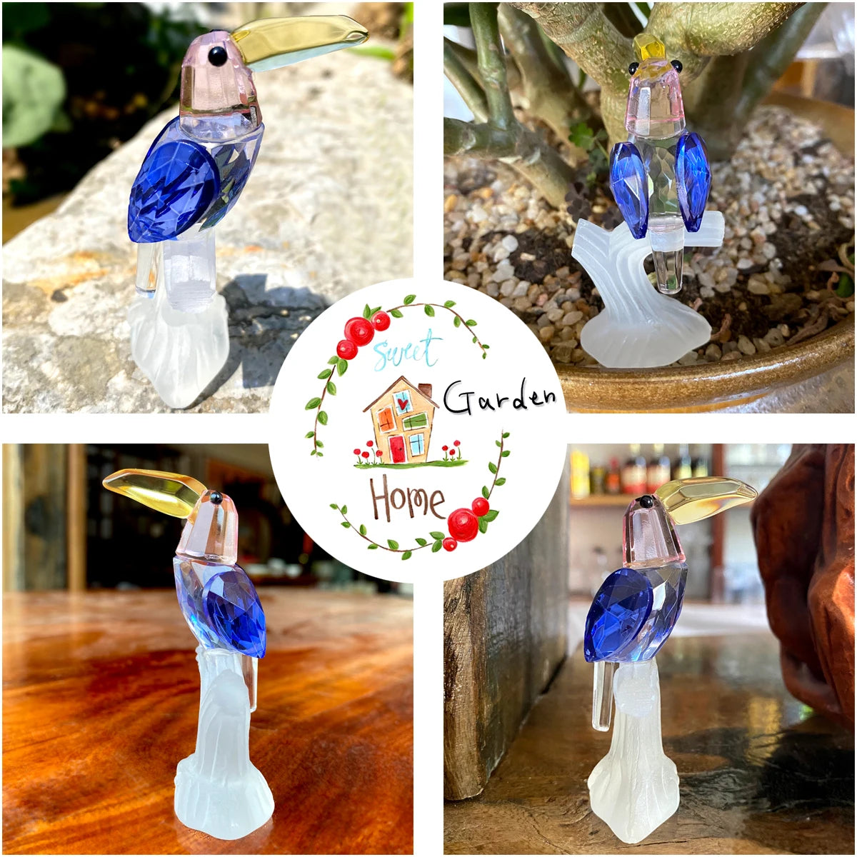 30 Cristallo Trasparente Figurine Animali Carini Scultura in Vetro Decorazioni Ornamento Tavolo Regalo Natale Bambini