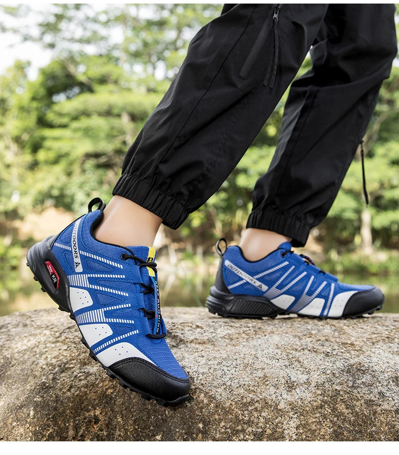 Scarpe Trekking Impermeabili da Uomo Taglia Fino a 48 Escursionismo Alpinismo Campeggio Sneakers da Bici Tattiche