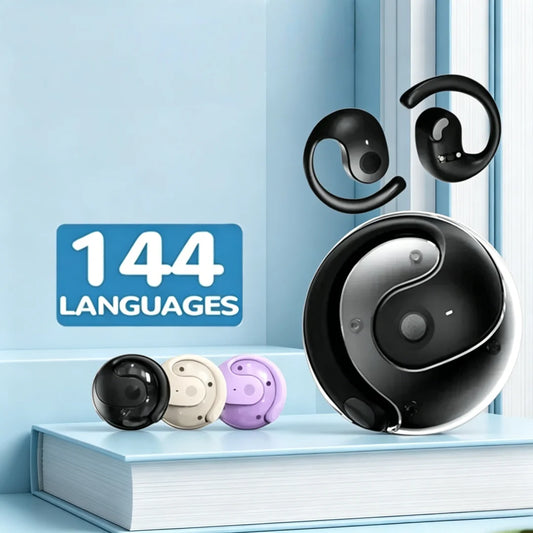 Cuffie Per Traduzione Linguistica Bluetooth 5.0 Con Traduzione In Tempo Reale E Supporto A 144 Lingue Per Professionisti