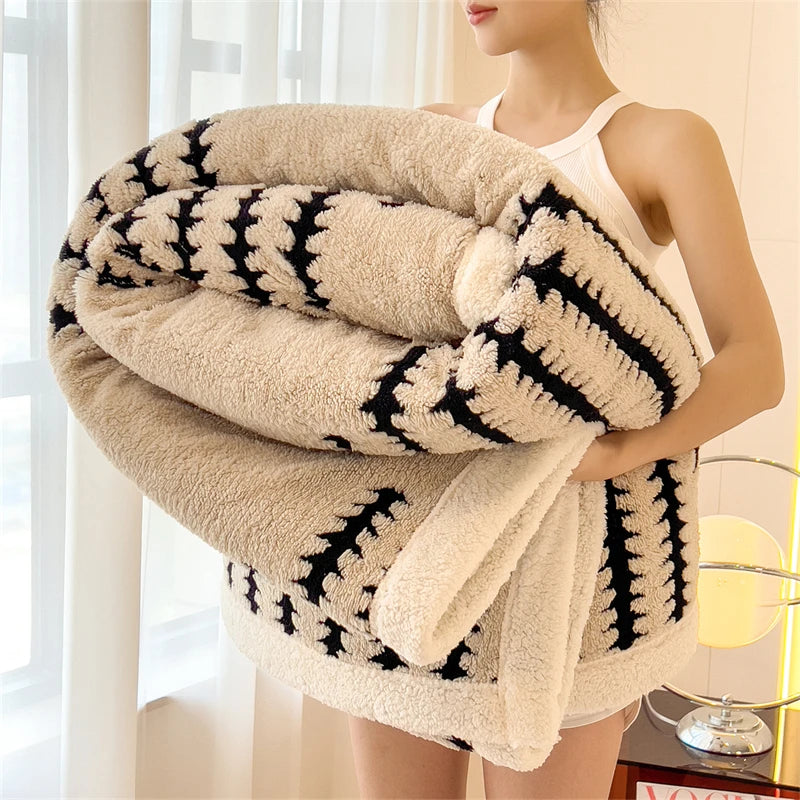 Coperta In Flanella Morbida Multifunzionale Queen Size Antistatica Portatile Per Pisolino Confortevole Delicata