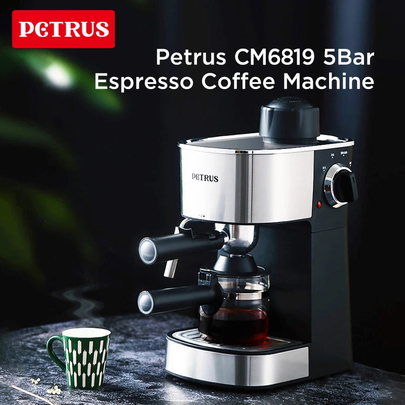 Macchina Da Caffè Petrus Espresso Con Sistema Latte Fantasia E Bolle Di Latte 220 V CE
