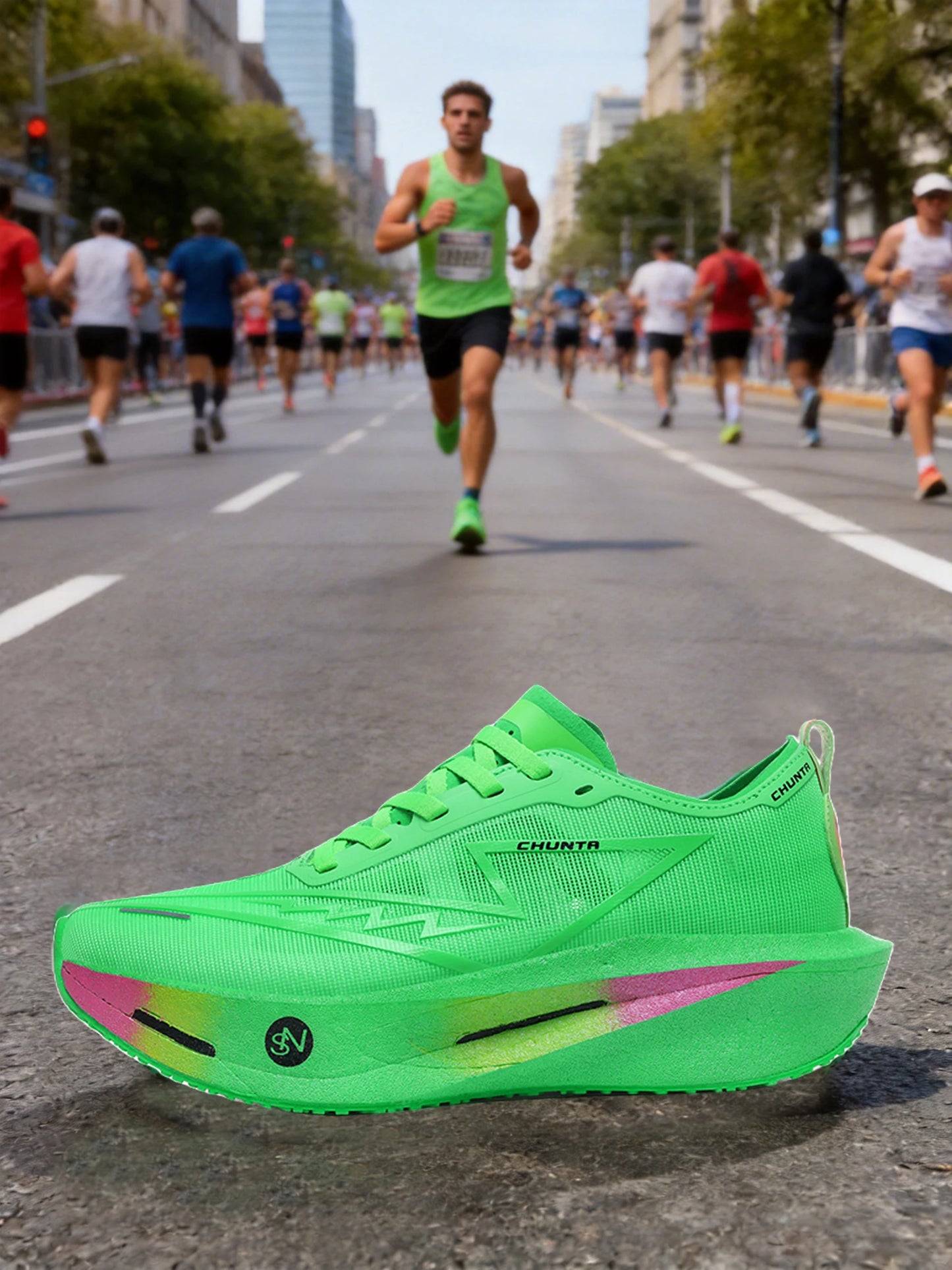 Scarpe Da Corsa 2026 Con Piastra In Carbonio Per Maratona Traspiranti Leggere Uomo Donna Sneakers Chunta