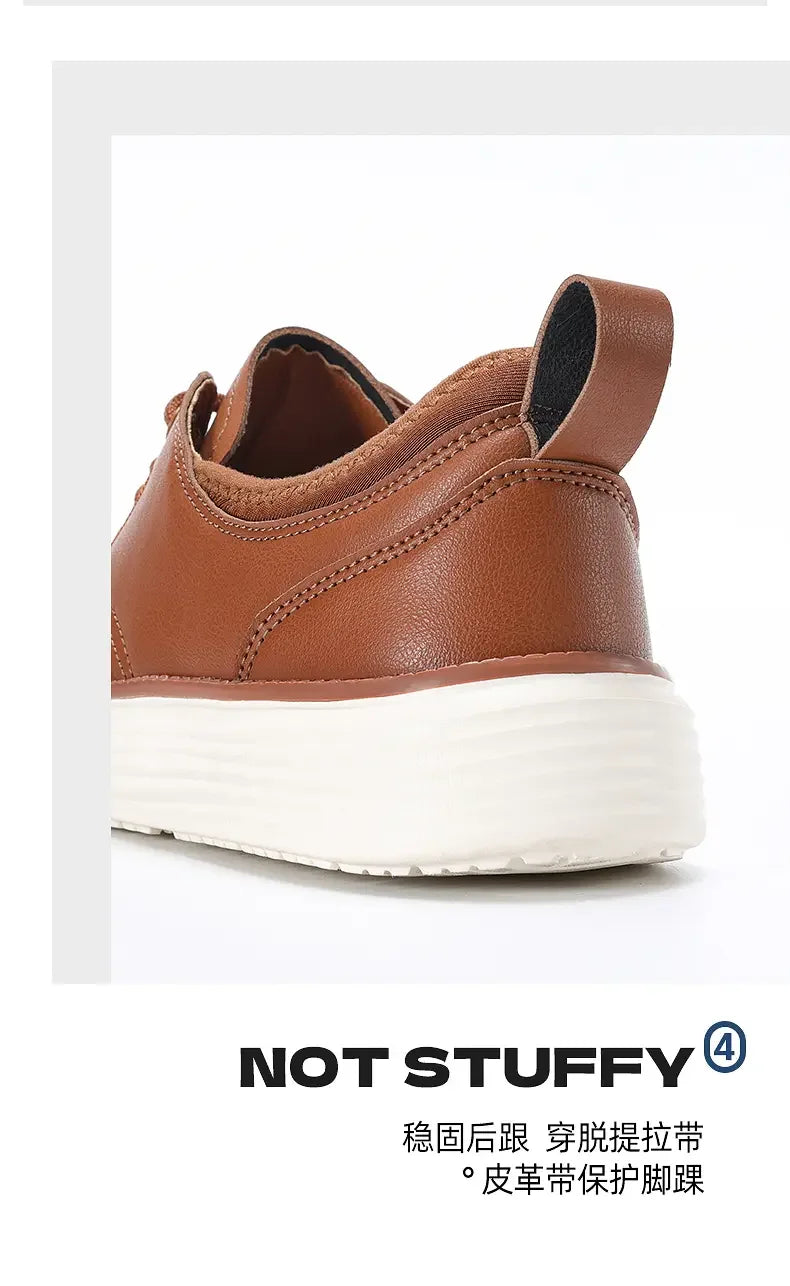 Scarpe Uomo Sportive Casual Alla Moda In Pelle Traspiranti e Comode Marrone Scarpe da Golf e Formali