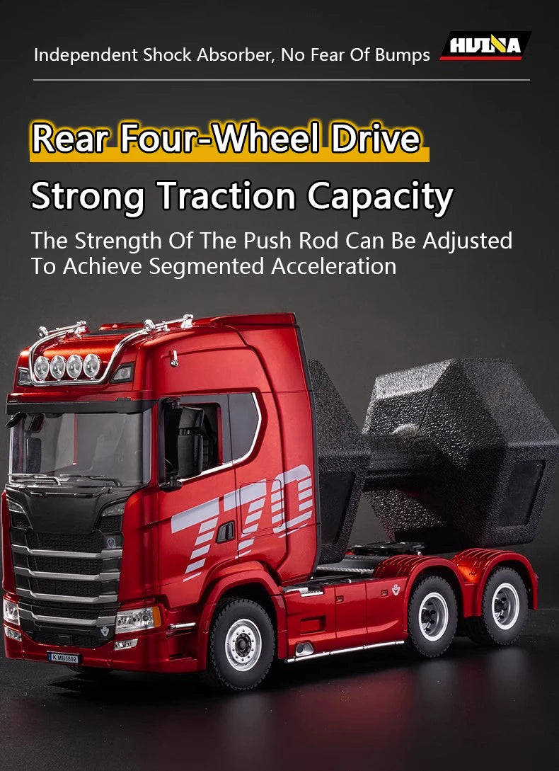 Huina 1501 770S RC Camion 1/18 2.4G Telecomando Con Luce E Suono Ingegneria Rimorchio Giocattolo