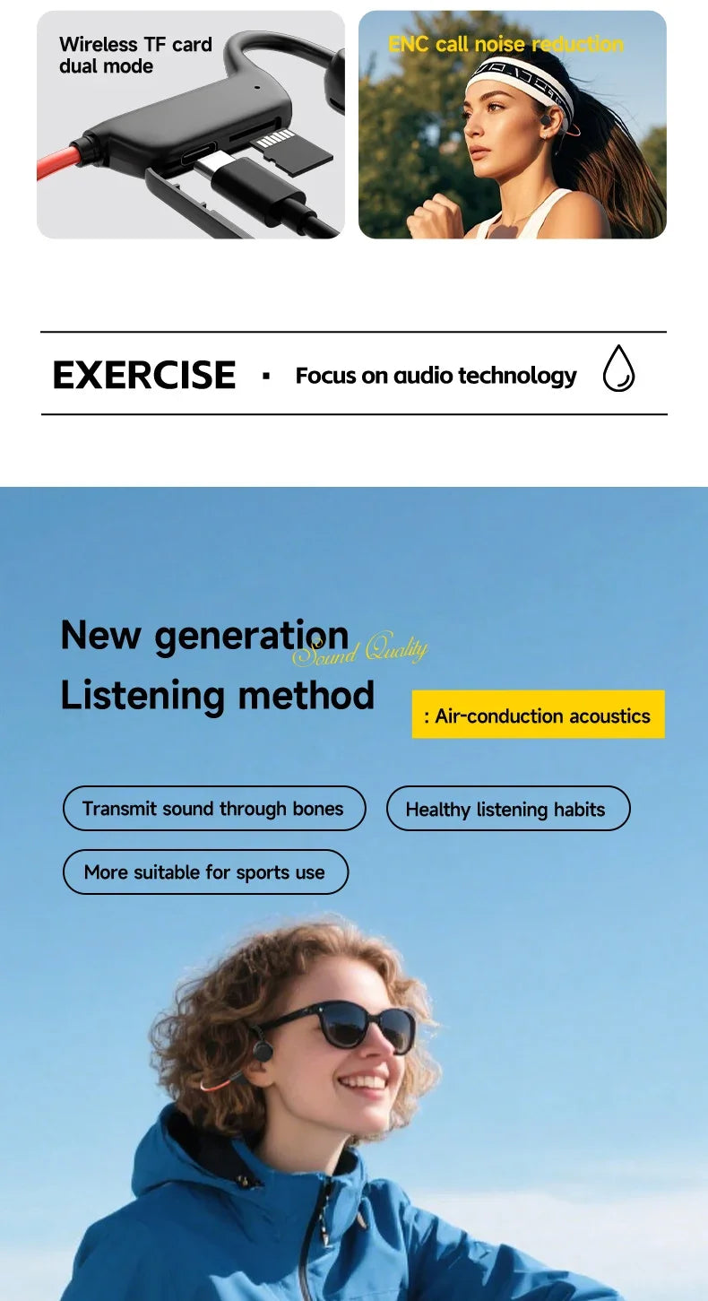 Cuffie A Conduzione Ossea Wireless Lenovo Real X7 X8 IPX8 Bluetooth 5.3 Nuoto Impermeabili Esercizio Fitness 2026