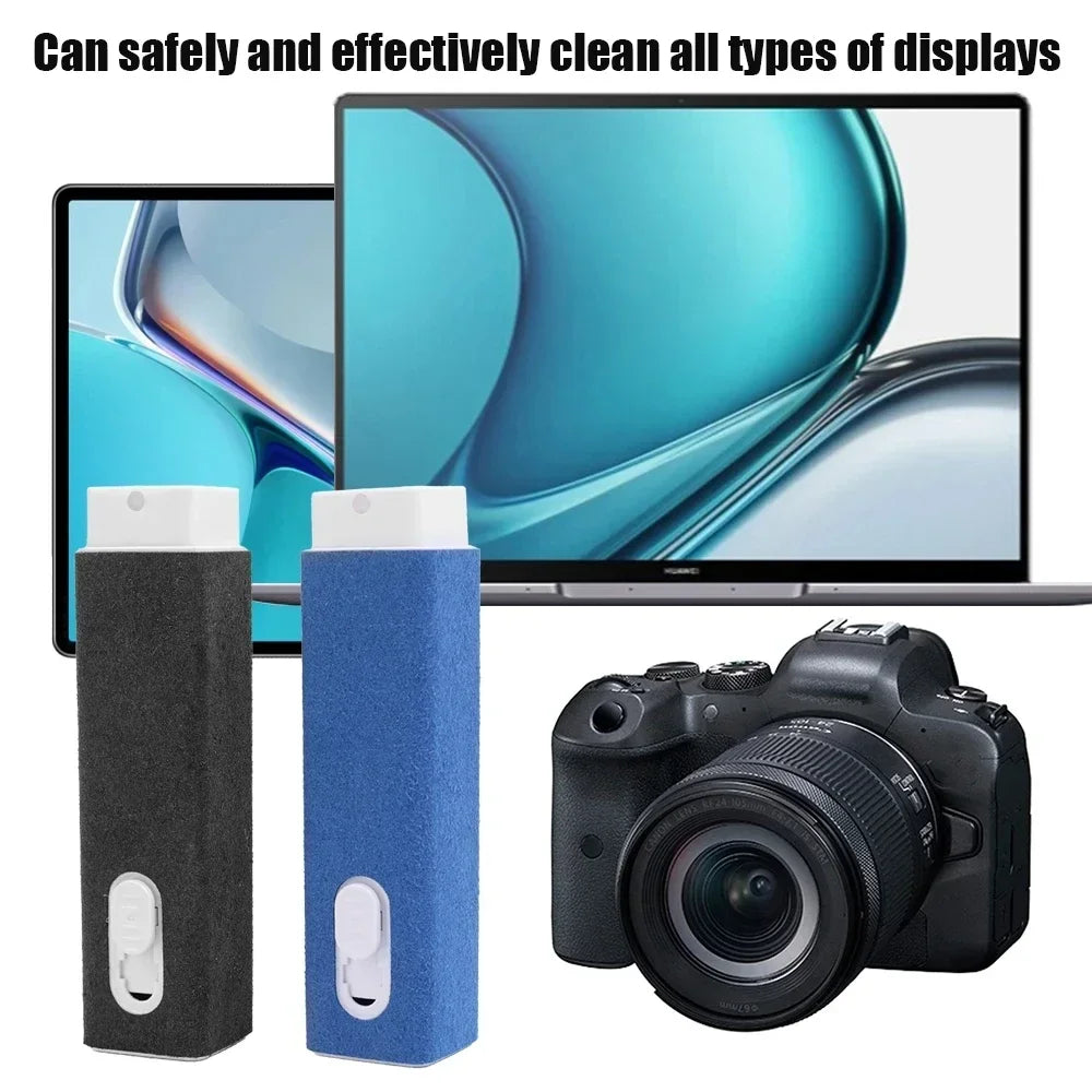 Pulitore Per Schermo Del Telefono 2 In 1 Spray Con Panno In Microfibra Per Computer Rimozione Polvere IPhone IPad Apple