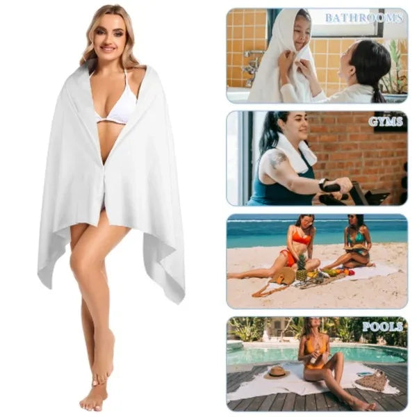 Telo Mare A Righe In Microfibra Ad Asciugatura Rapida Asciugamano Assorbente Per Spiaggia Vacanze Al Nuoto