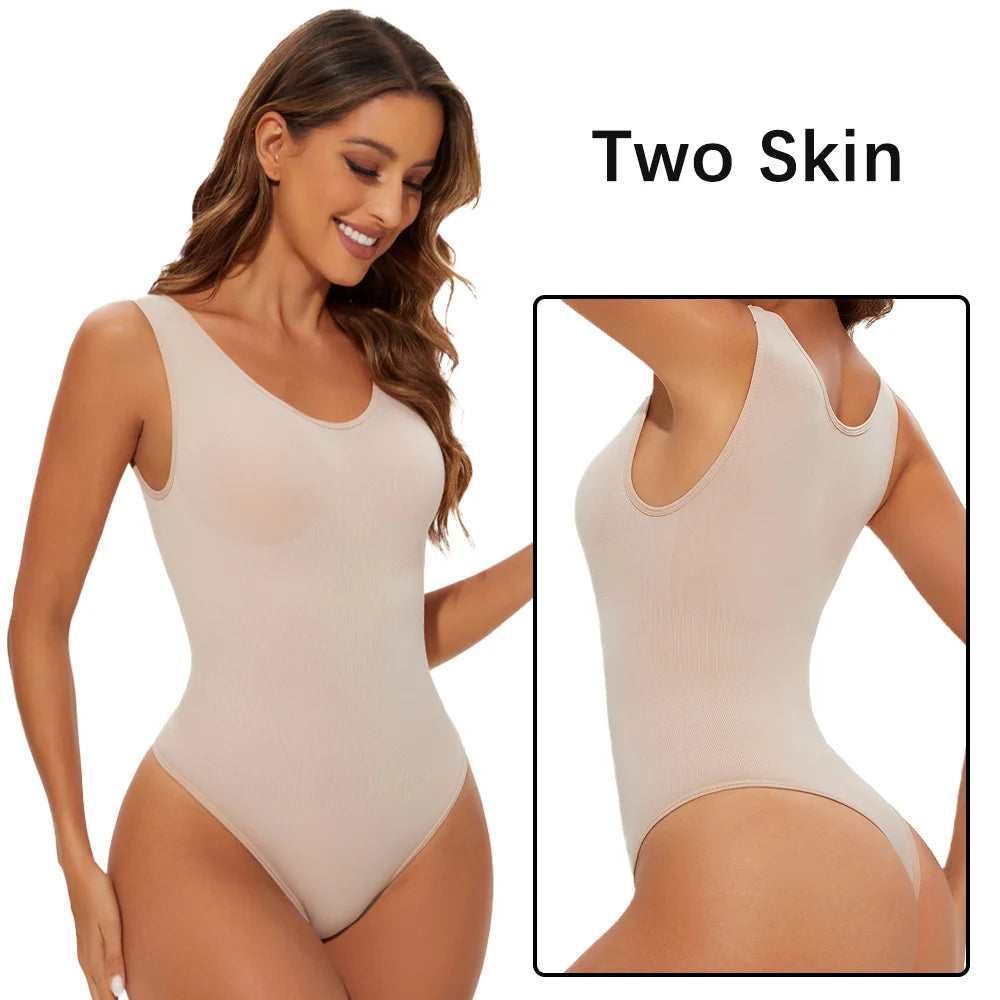 Body modellante senza cuciture per donna Body Shaper Perizoma modellante per il corpo Scolpire il seno Dimagrante Spalline larghe Shaper Nuovo