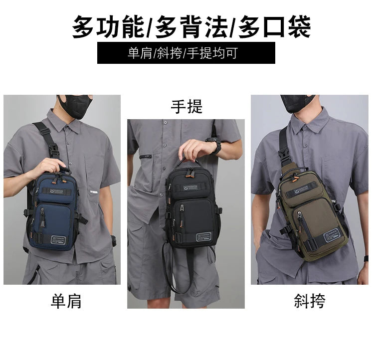 Marsupio Da Uomo Alla Moda Borsa Da Petto E Tracolla Oxford Di Alta Qualità Per Uomo Borsa Da Petto Maschile