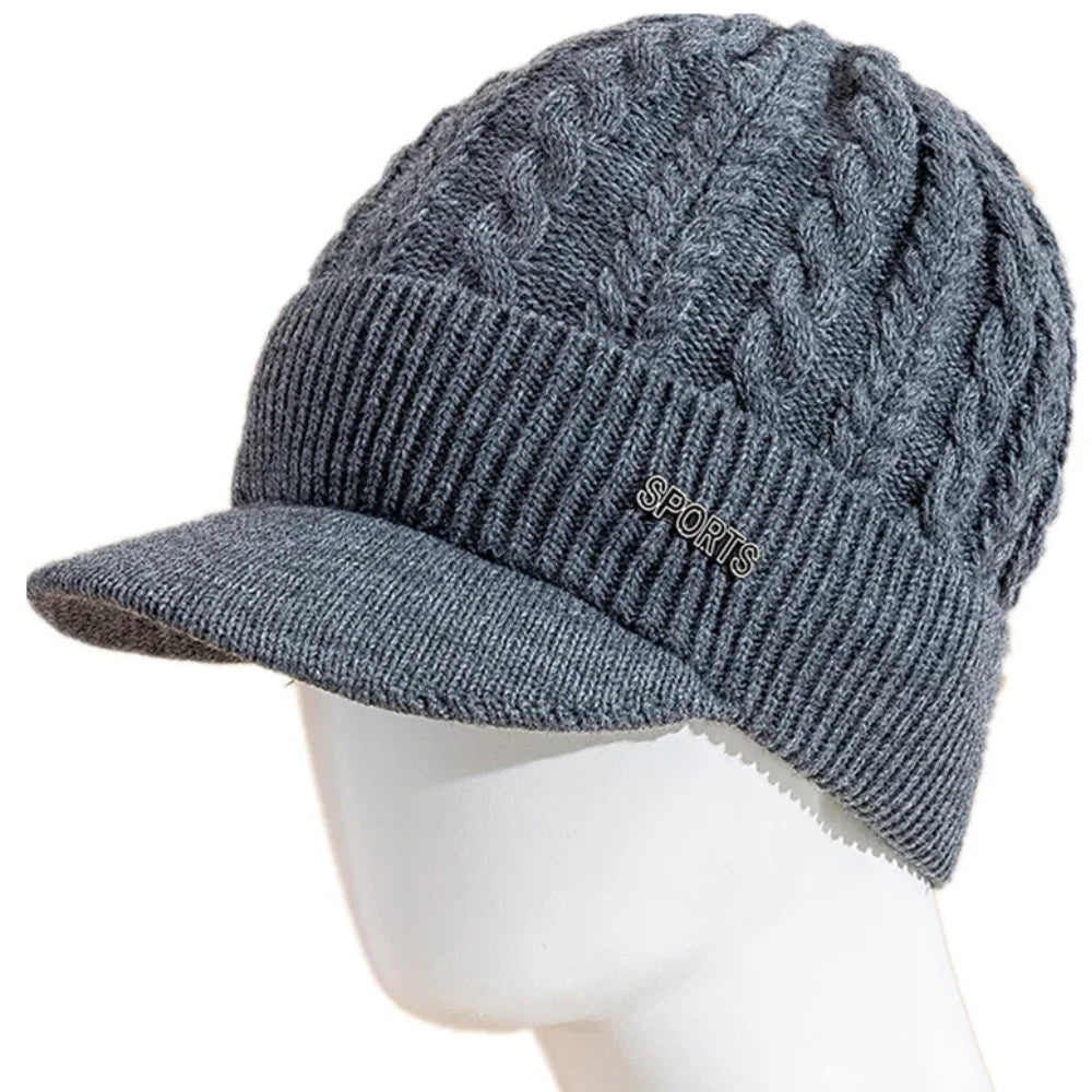 Cappello Invernale Unisex Caldo Con Bordo Foderato In Pelliccia Sportivo Per Uomo Donna Lavorato A Maglia All Aperto