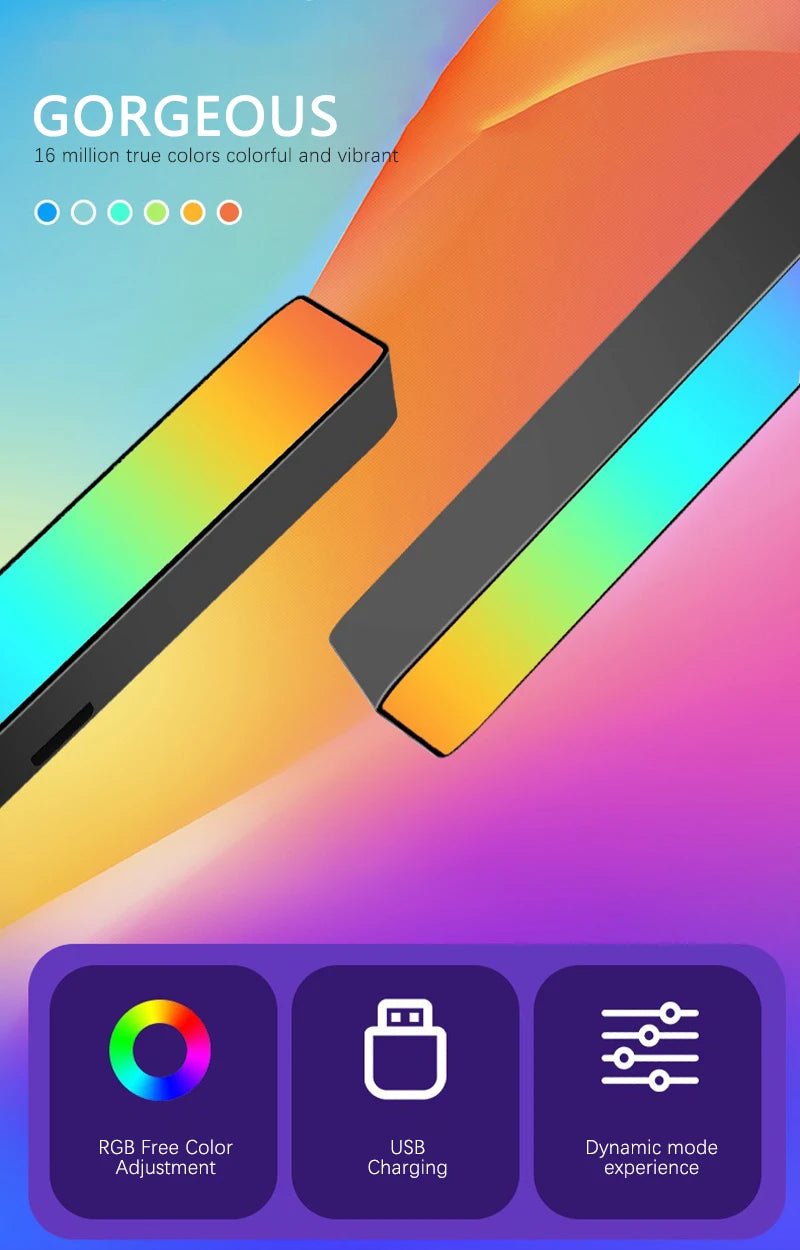 Luce Atmosfera Intelligente Tuya Controllo Remoto App RGB Lampada Da Tavolo Per Computer TV Gioco Musica Ritmo Decorativa