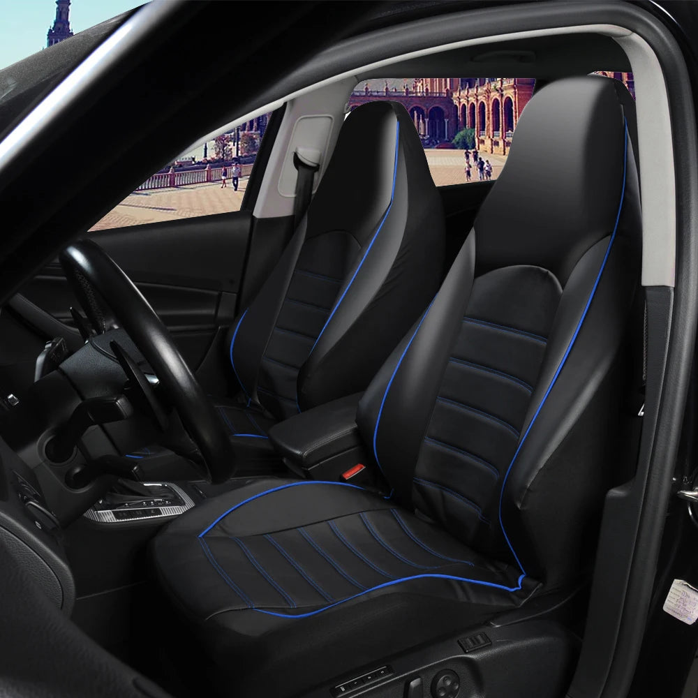 Coprisedili Auto In Pelle PU Set Completo Schienale Alto Universale Per Appassionati Auto