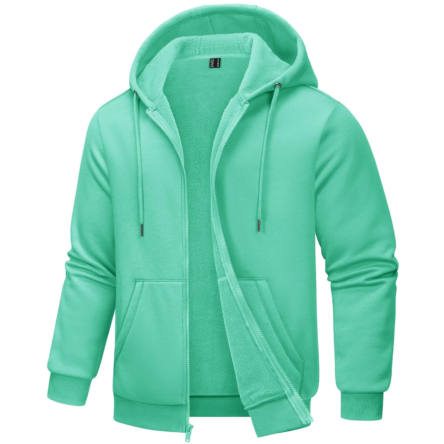 Tacvasen Felpa Con Cappuccio Uomo In Pile Con Tasche Grandi Con Zip Intera Casual Sportivo Per Running Escursionismo