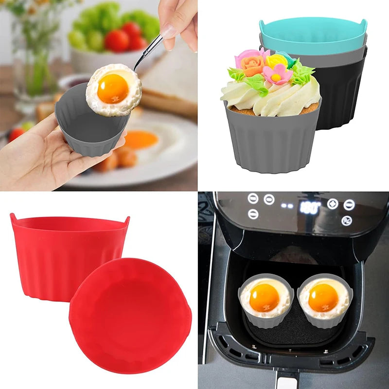 Stampo In Silicone Per Friggitrice Ad Aria Vassoio Multiuso Muffin Torta Crostata E Uova Accessori